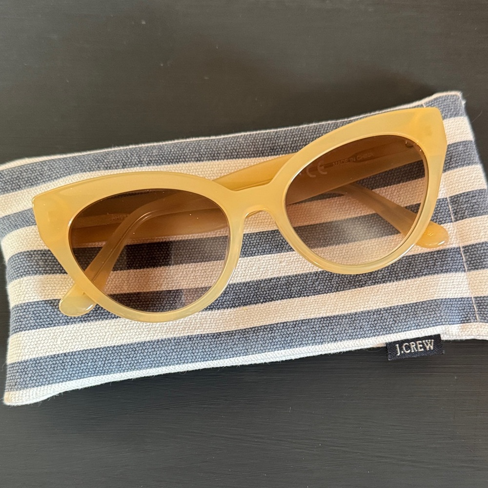 J. Crew Mustard Cat-Eye Sunglasses